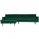 WOOOD RODEO CHAISE LONGUE LEFT VELVET GREEN FOREST thumbnail