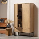 WOOOD SILAS 2-DOORS CABINET OAK DECOR [fsc] thumbnail