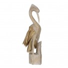 FIGURE HERON WOOD-NATURAL FIBER 20 X 10 X 62 CM thumbnail
