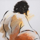4stk, Nakenhet, håndmalt akrylmaling 57x63 thumbnail