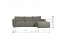 Vtwonen BAR CHAISE LONGUE WOVEN FABRIC RIGHT WARM GREY thumbnail