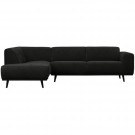 WOOOD STATEMENT CORNER SOFA LEFT FLAT RIB GRAPHITE thumbnail