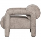 WOOOD LENNY ARMCHAIR IN MATT COARSE VELVET - SPOTTED SAND COLOR thumbnail