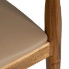 Spisestol natur-beige teak tre-skinn 54x51x70 thumbnail