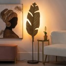FLOOR LAMP LEAVE GOLD-BLACK METAL 31,50 X 31,50 X 140 CM thumbnail