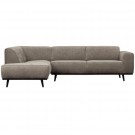 WOOOD STATEMENT CORNER SOFA LEFT FLAT RIB CLAY thumbnail
