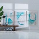 3stk, Abstrakt turkis 87x128 thumbnail