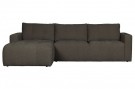 Vtwonen BAR CHAISE LONGUE WOVEN FABRIC LEFT ANTHRACITE thumbnail