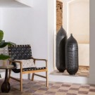 Vase svart aluminium 33x33x120 thumbnail