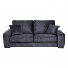 3 SEATER SOFA DARK GREY FABRIC ROOM 230 X 93 X 97 CM thumbnail