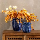 VASE BLUE CERAMIC DECORATION 21 X 21 X 27 CM thumbnail