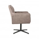 LOUNGE CHAIR IAN TAUPE MICROSUEDE thumbnail