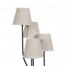 FLOOR LAMP BROWN-CREAM METAL-WEAVE 38 X 34 X 138 CM thumbnail