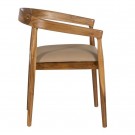 Spisestol natur-beige teak tre-skinn 54x51x70 thumbnail