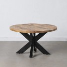 MAIN TABLE NATURAL-BLACK WOOD-IRON MANGO 80 X 80 X 45 CM thumbnail