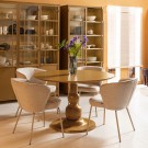 WOOOD BLANCO DINING TABLE Ø120CM MANGO HONEY YELLOW thumbnail