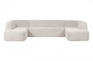 WOOOD SLOPING U-SHAPE SOFA PEARL MELANGE thumbnail