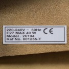 Charge bordlampe metall/glass antikk messing thumbnail