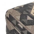 Puff svart-taupe stoffdekorering 45x45x45 thumbnail