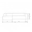 WOOOD BEAN CORNER SOFA INCL. CUSHIONS DARK GREY thumbnail