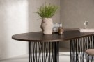 Stone ovalt spisebord i stein, 220 x 100, semsket skinn thumbnail