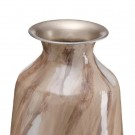 Vase i beige metall 28x28x68 thumbnail