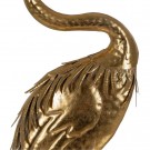 FIGURE HERON GOLD METAL DECORATION 24 X 19 X 87 CM thumbnail