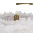 FLOOR LAMP WHITE-GOLD FEATHER LIGHTING 68 X 40 X 175 CM thumbnail