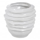 VASE WHITE CERAMIC DECORATION 45 X 44 X 47 CM thumbnail