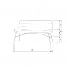WOOOD LUCY DINING ROOM BENCH BOUCLÉ OFF WHITE MELANGE thumbnail