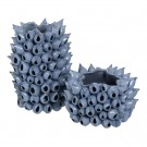 VASE BLUE CERAMIC DECORATION 34 X 34 X 45 CM thumbnail
