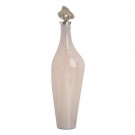 Dekorativ flaske i krem-gull glass 15x12x56 thumbnail