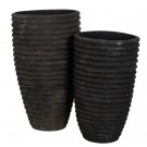 VASE GREY FIBER CEMENT DECORATION 72 X 72 X 100 CM thumbnail