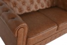 COUCH POLYESTER WOOD 151X79X70 2 SEATS BROWN thumbnail