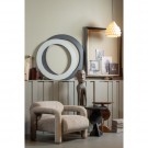 WOOOD LENNY ARMCHAIR IN MATT COARSE VELVET - SPOTTED SAND COLOR thumbnail