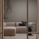 WOOOD BEAN CHAISE LONGUE LEFT HEFTY RIBCORD TRAVERTIN thumbnail