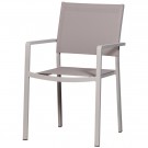 Sett med 2 - Fowl spisestuestol aluminium/tekstilsand thumbnail