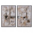 2stk, Abstrakt, håndmalt 80x120 thumbnail