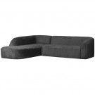 WOOOD SLOPING CORNER SOFA LEFT STRUCTURE VELVET MOUNTAIN thumbnail