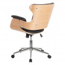 Kontorstol med 5 trinser - NATURAL-BLACK 68 X 62 X 85 CM thumbnail