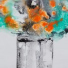 Vase, håndmalt lerret 113x113 thumbnail