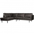 WOOOD RODEO CORNER SOFA LEFT BLACK thumbnail