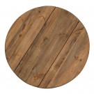 MAIN TABLE NATURAL-BLACK WOOD-IRON ROOM 90 X 90 X 35 CM thumbnail