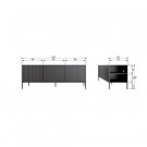 WOOOD New gravure tv-enhet 150 cm furu svart [fsc] thumbnail
