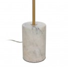 Gulvlampe matt gyllent jern/marmor 35x35x148 thumbnail
