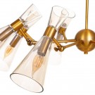 Taklampe gull metall/glass 83x83x126 thumbnail