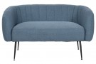 COUCH POLYESTER METAL 129X75X73 BLUE thumbnail