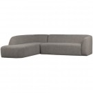 WOOOD SLOPING CORNER SOFA LEFT GREY MELANGE thumbnail