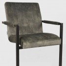 MILO DINING CHAIR HUNTER GREEN VELOUR thumbnail