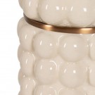 Bordlampe gyllen/hvitt metall-keramikk 41x41x73 thumbnail